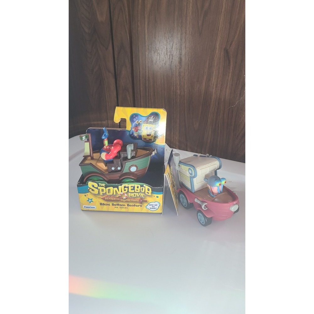SpongeBob Movie Bikini Bottom Boaters Mr Krabs Gary Pull Back Toy Set Funrise